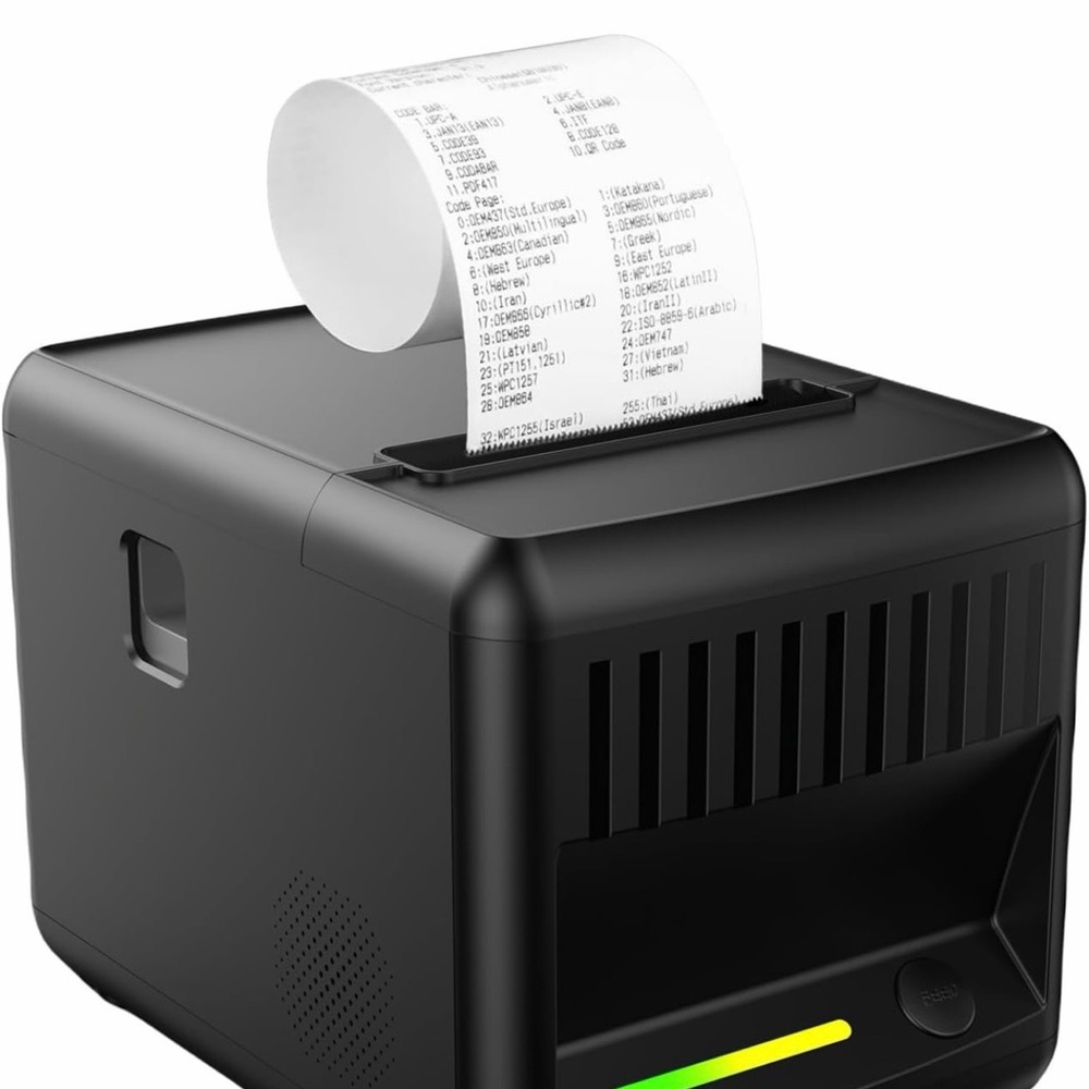 Black Thermal Receipt Printer